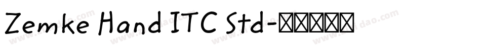 Zemke Hand ITC Std字体转换